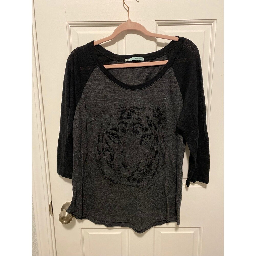 Maurices Tiger 3/4 Sleeve Shirt Womens Size L
